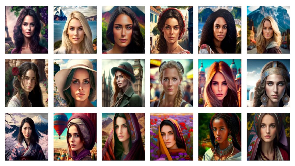 هوش مصنوعی، چهره زنان کشورهای مختلف را ترسیم کرد + تصاویر