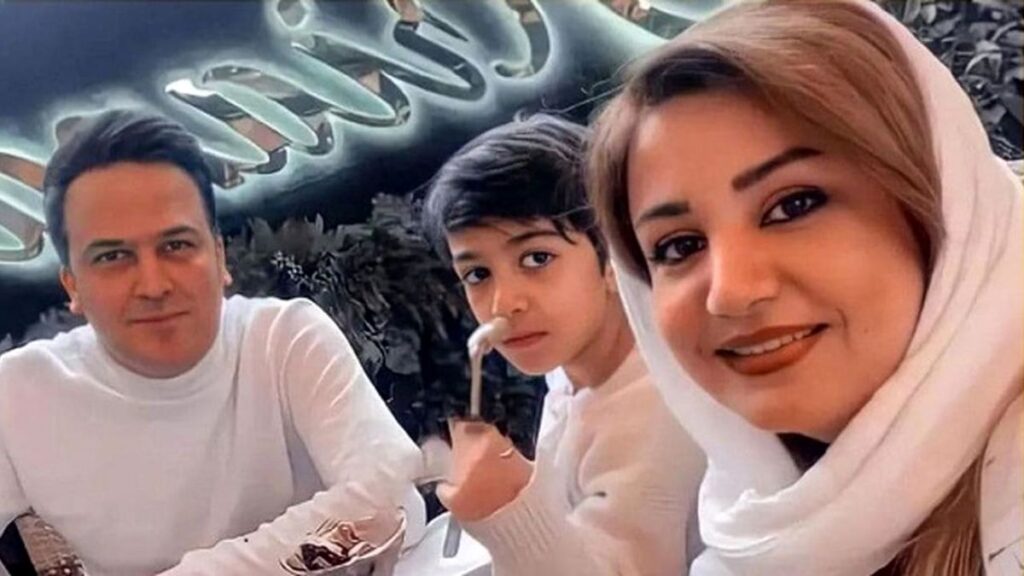 حامد آهنگی کمدین معروف به همراه پسر و همسرش 
