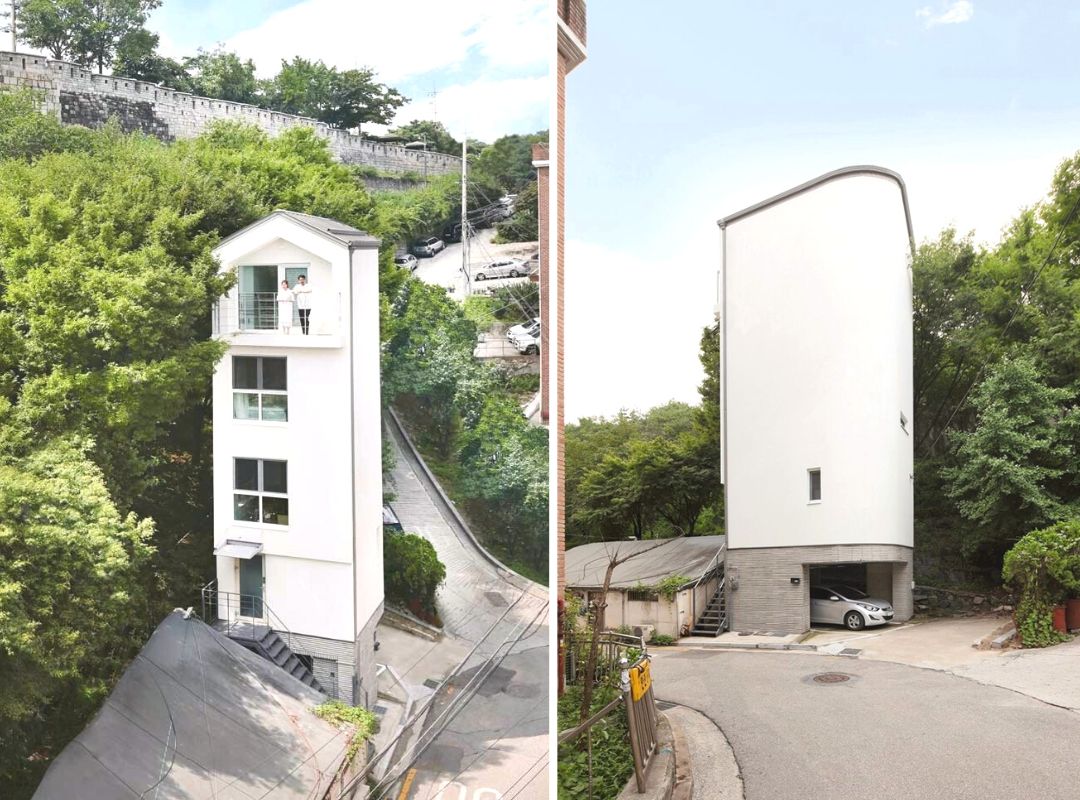 طراحی تحسین برانگیز خانه کوچک 5 طبقه در زمین 33 مترمربعی در سئول!