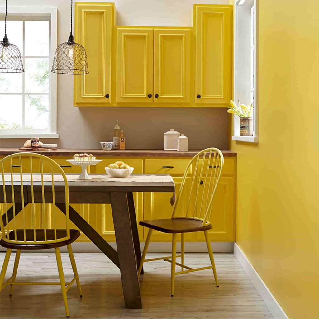 چگونگی انتخاب دکوراسیون آشپزخانه به رنگ زرد