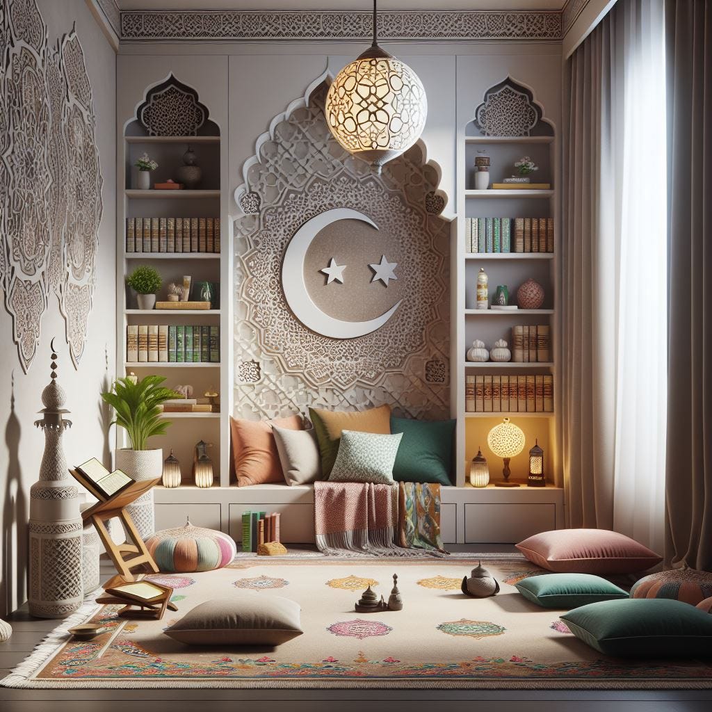 دکوراسیون اتاق نماز و عبادت، مخصوص خانواده‌های صورتی