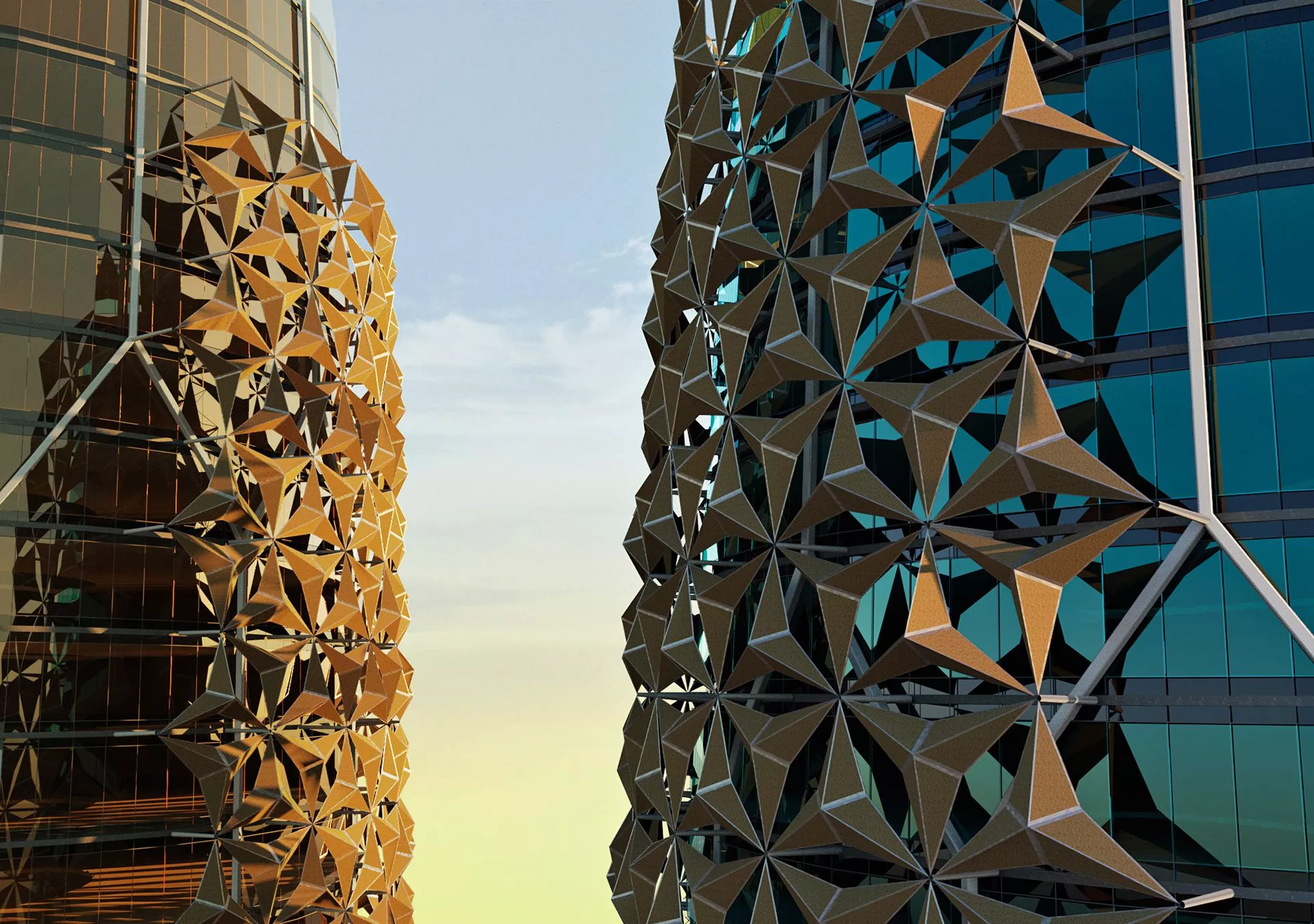 شاهکار مهندسی برج‌های دوقلوی امارات با الهام از چشم انسان