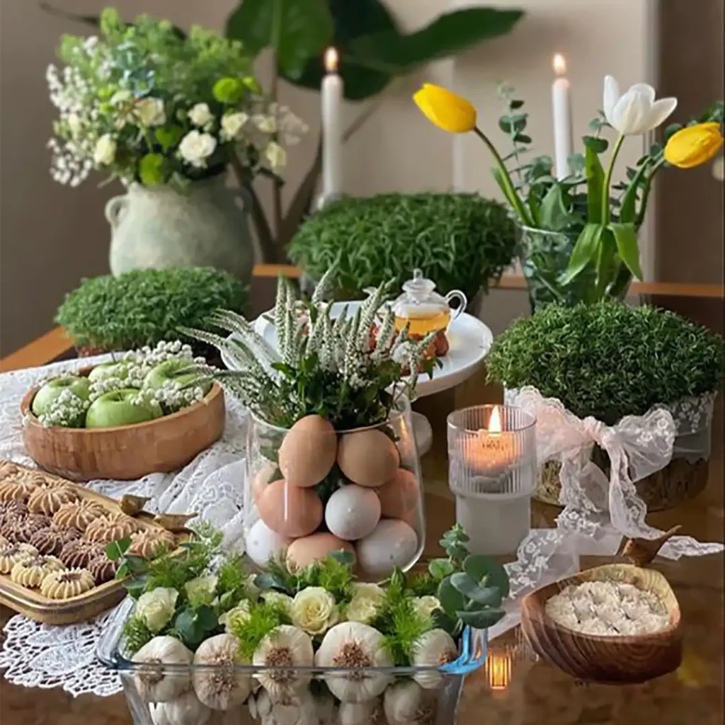 سفره هفت سین ۱۴۰۴؛ یک چیدمان فانتزی و رنگارنگ