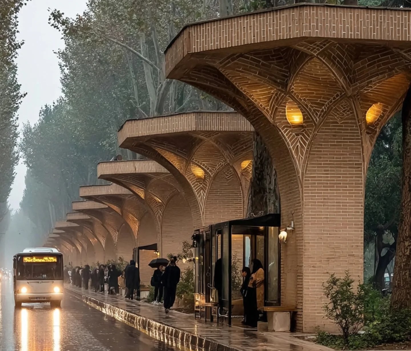 هوش مصنوعی در خدمت معماری سنتی؛ تولد دوباره ایستگاه‌های اتوبوس یزد