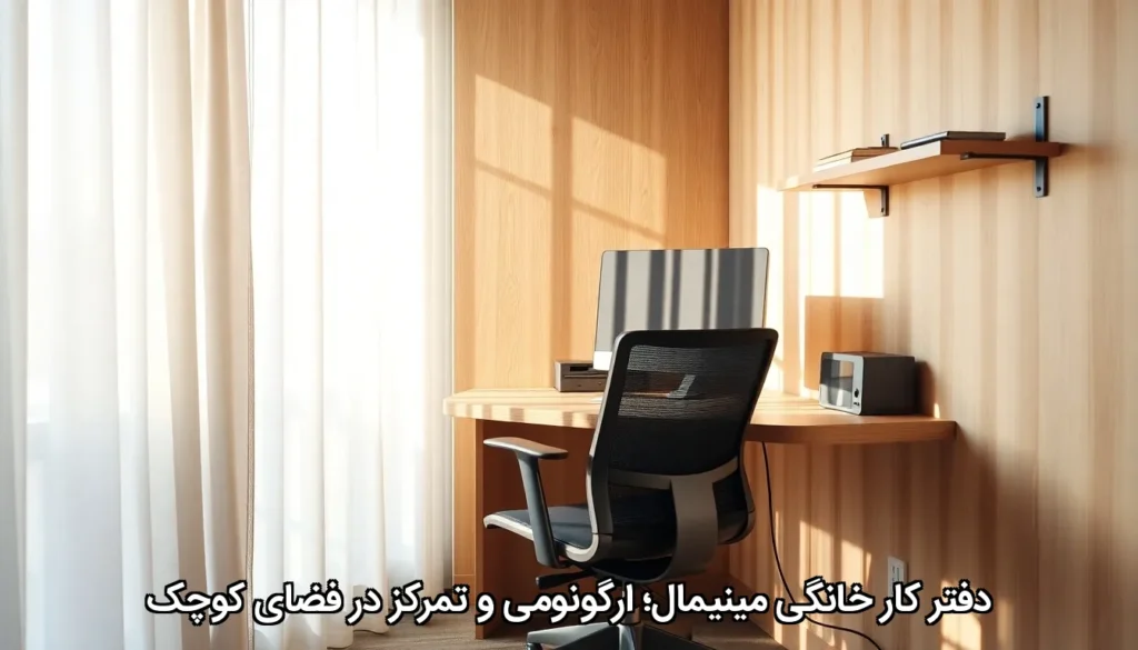 دفترِ کار خانگی مینیمال؛ ارگونومی و تمرکز در فضای کوچک