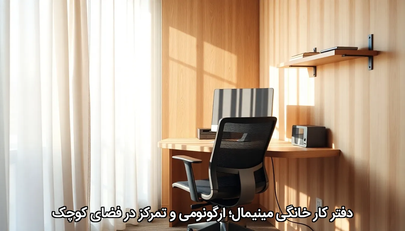 دفترِ کار خانگی مینیمال؛ ارگونومی و تمرکز در فضای کوچک