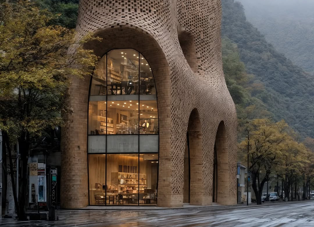 کافه رستورانی که تمامش آجر است و مثل یک عصرانه دلنشین است