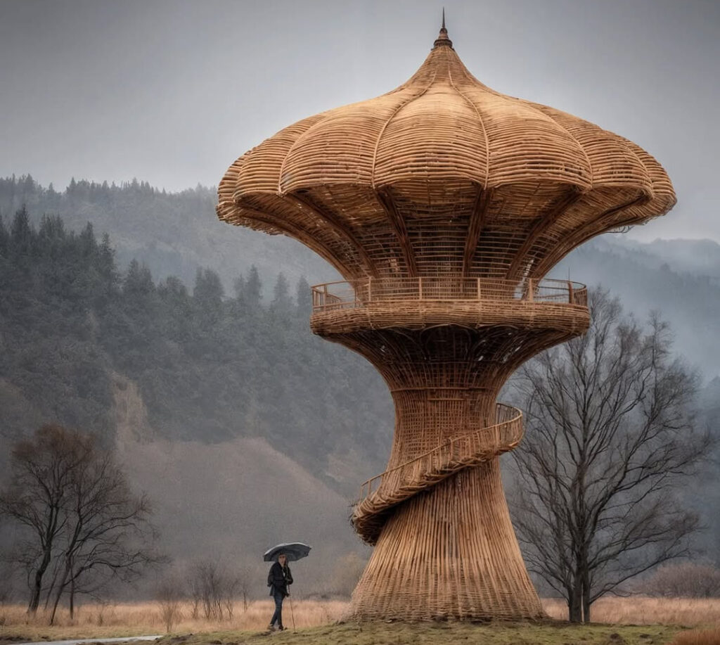 از چوب و در شمال؛ خانه‌ای که فرم آن دقیقا شکل درخت است