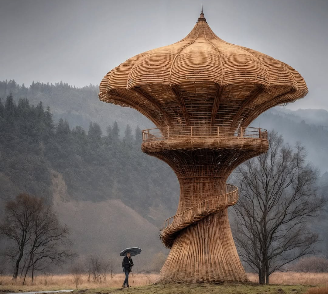 از چوب و در شمال؛ خانه‌ای که فرم آن دقیقا شکل درخت است