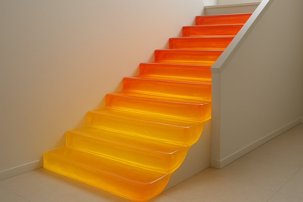 پله‌های این خانه از جنس ژله است، فرو می‌رود و جان دارد