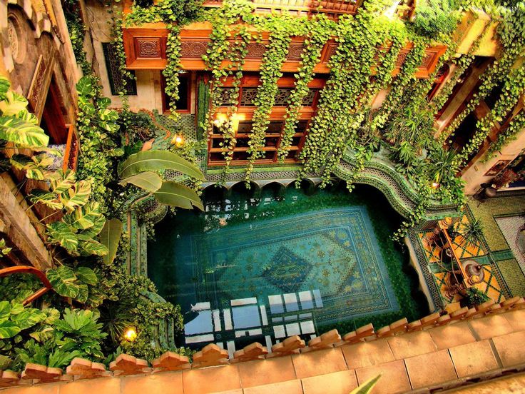 استخری به شکل فرش ایرانی؛ شیرجه جانانه در هنر اصیل