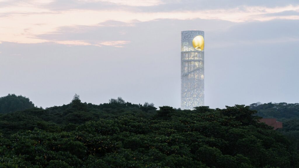 شاهکار معماری چینی در دل جنگل؛ چینی‌ها ماه را در قفس کردند!