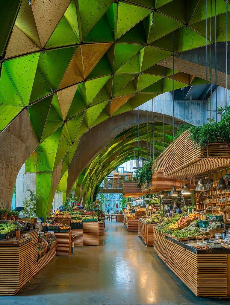 قشنگ‌ترین بازارچه میوه و تره‌بار جهان مثل یک جعبه مدادرنگی