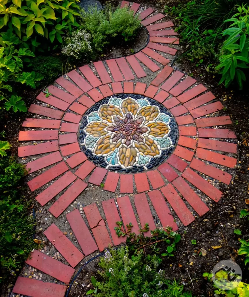 کف‌پوشی از گل و آجر؛ ایده درخشان برای هر که حیاط و باغ دارد