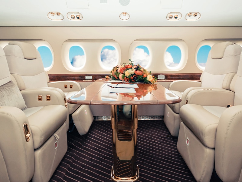 دکوراسیون اولین هواپیما vip در ایران با مبلمانی به رنگ آدامس!
