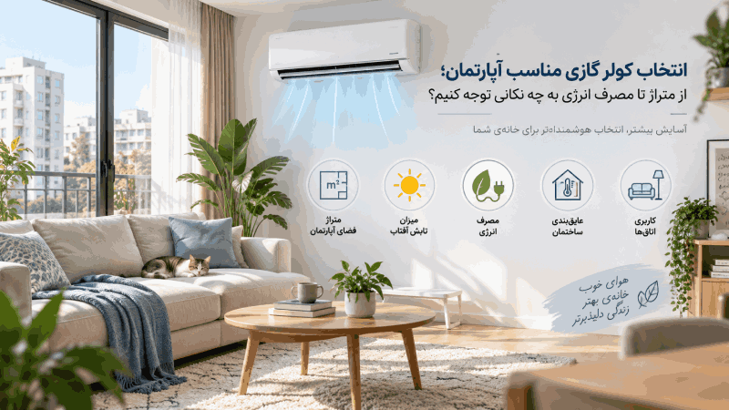 انتخاب کولر گازی مناسب آپارتمان؛ از متراژ تا مصرف انرژی به چه نکاتی توجه کنیم؟